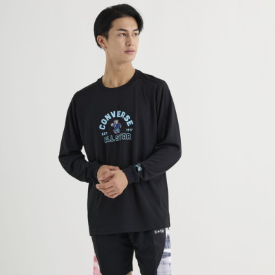 コンバース プリント ロングスリーブシャツ【CB252359L 1922】ブラック