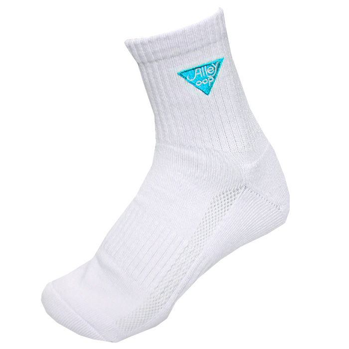 限定】アリウープ オリジナルバスケットソックス ホワイト/ターコイズ