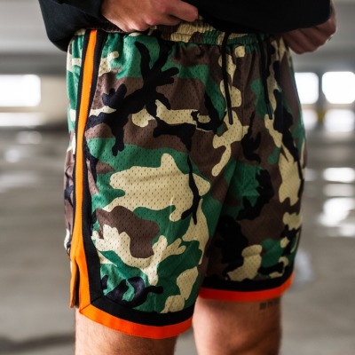 deuce Vibe 2.0 ショーツ【Camo Orange】│バスケ用品専門店 BB KONG