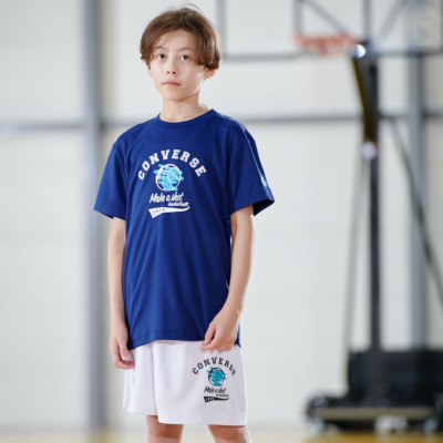 コンバース ジュニアプリントTシャツ【CB461358】│バスケ用品専門店