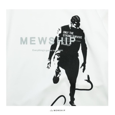 Mサイズのみ］Mewship バスケTシャツ【SURVIVOR】WHT/BLK/GRY│バスケ