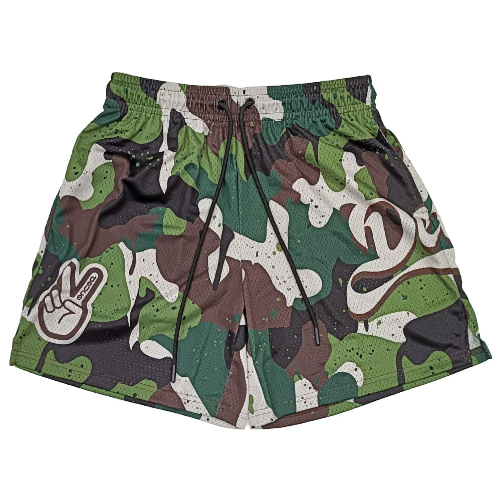 deuce デュース バスパン メッシュパンツ カモフラ ショートパンツ deuce メッシュショーツ【CAMO SPLATTER】│バスケ用品専門店 BB KONG